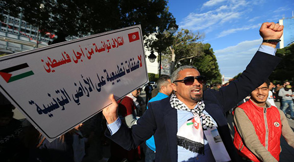 Tunisian demonstrators